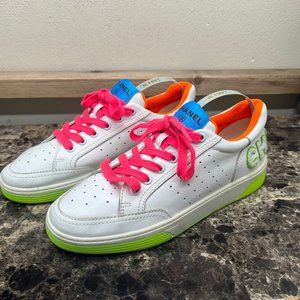 CHANEL Color Vibes White/Pink/Orange Sneaker Women's SIze 41 US 10 VERY RARE